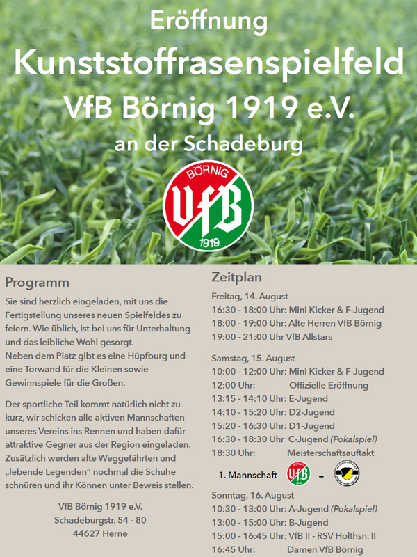 Eröffnung Kunstrasen